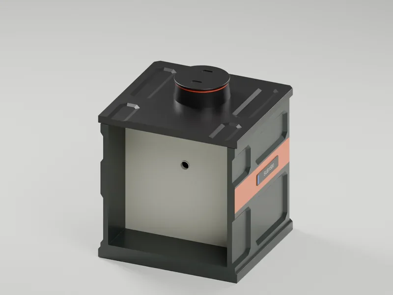 SUB1500 — Transverse cutaway. Development CAD; not a manufacturing release.