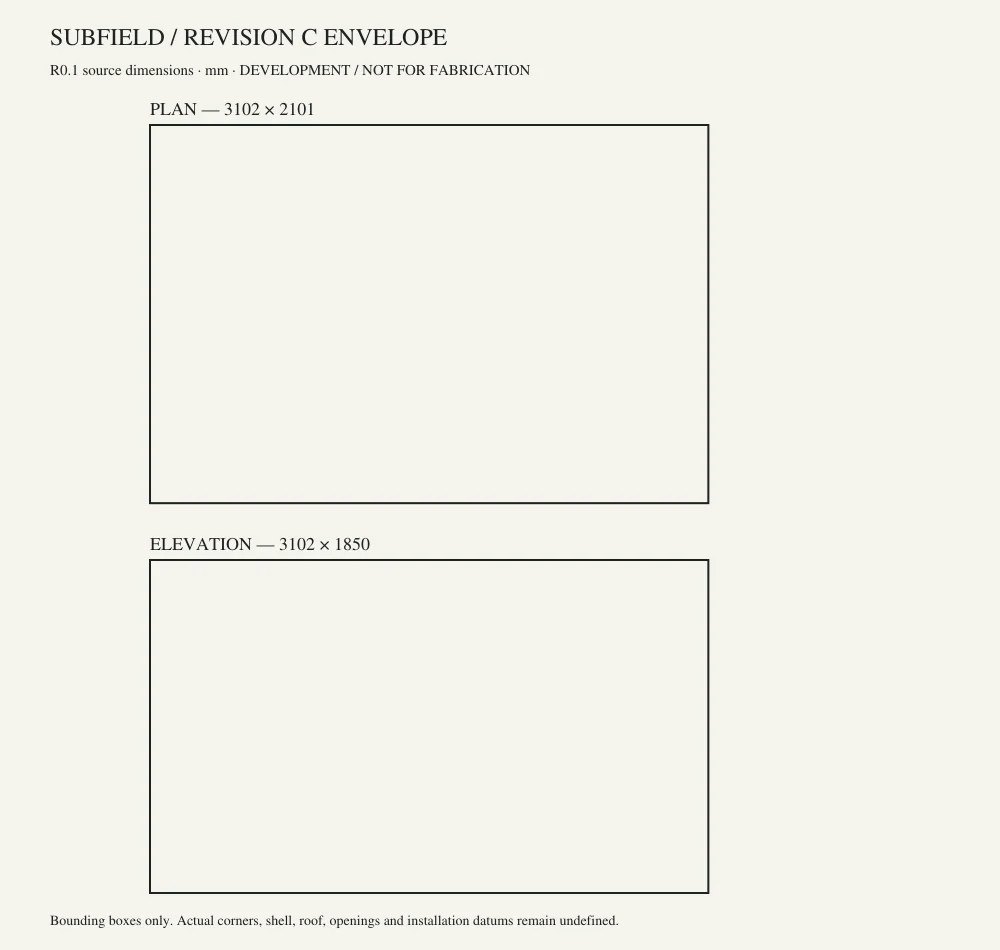 Tank Family R01 / envelope drawing